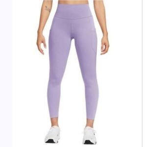NWT NIKE Women's One High-Waisted 7/8 Tight Pocket Leggings Athleisure Purple